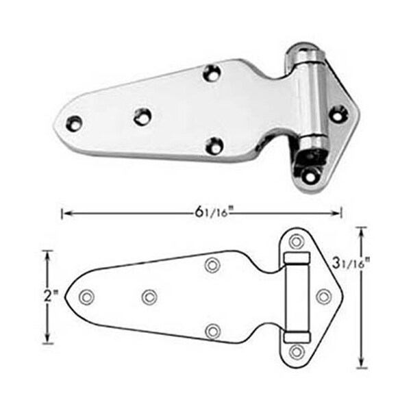 Hinge (1-1/8" Ofst, 6"L)